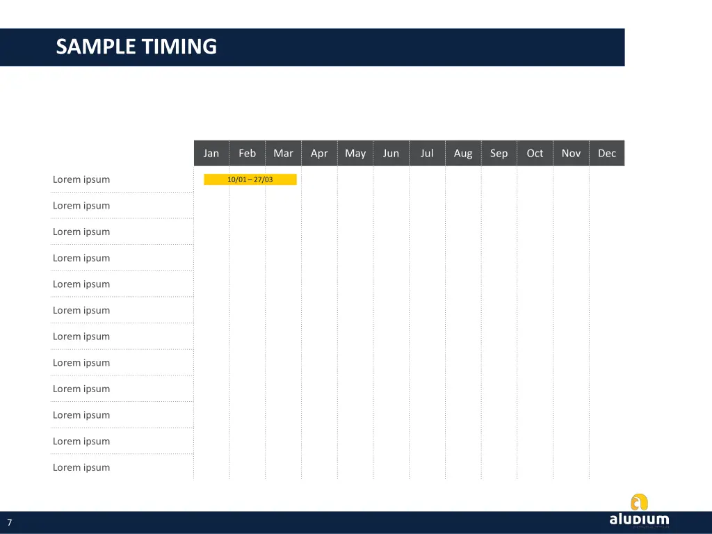 sample timing