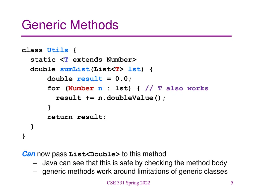 generic methods