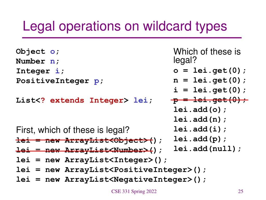 legal operations on wildcard types 4
