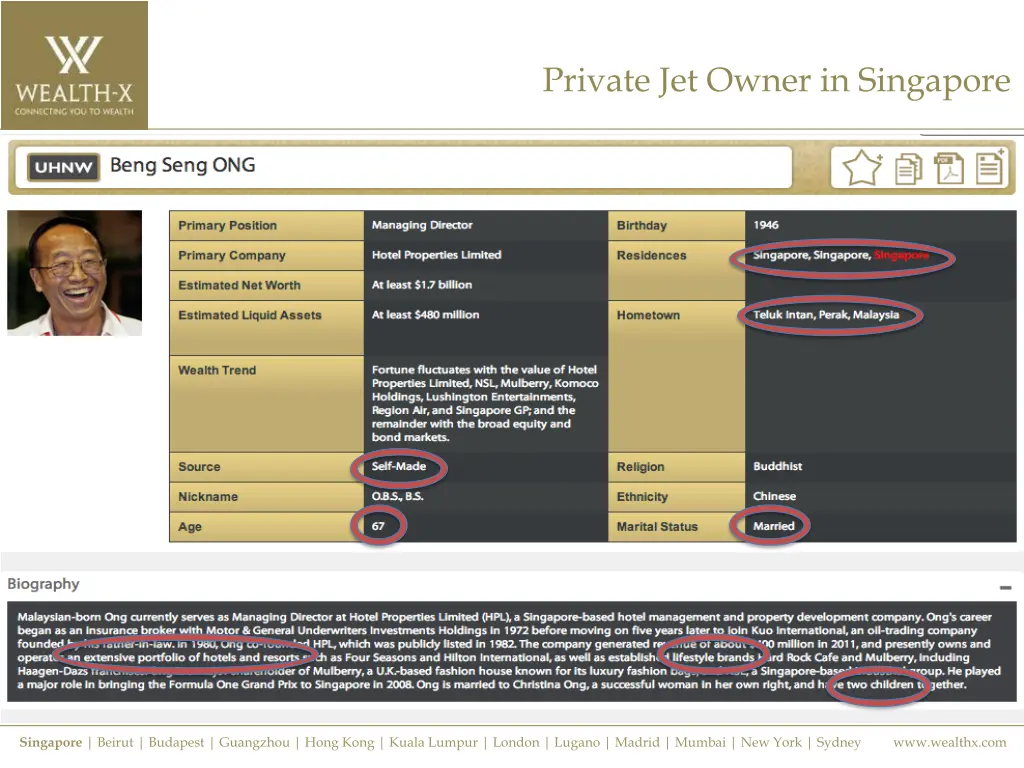 private jet owner in singapore