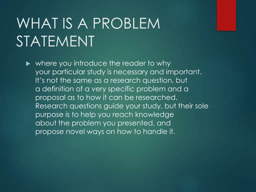 what is a problem statement