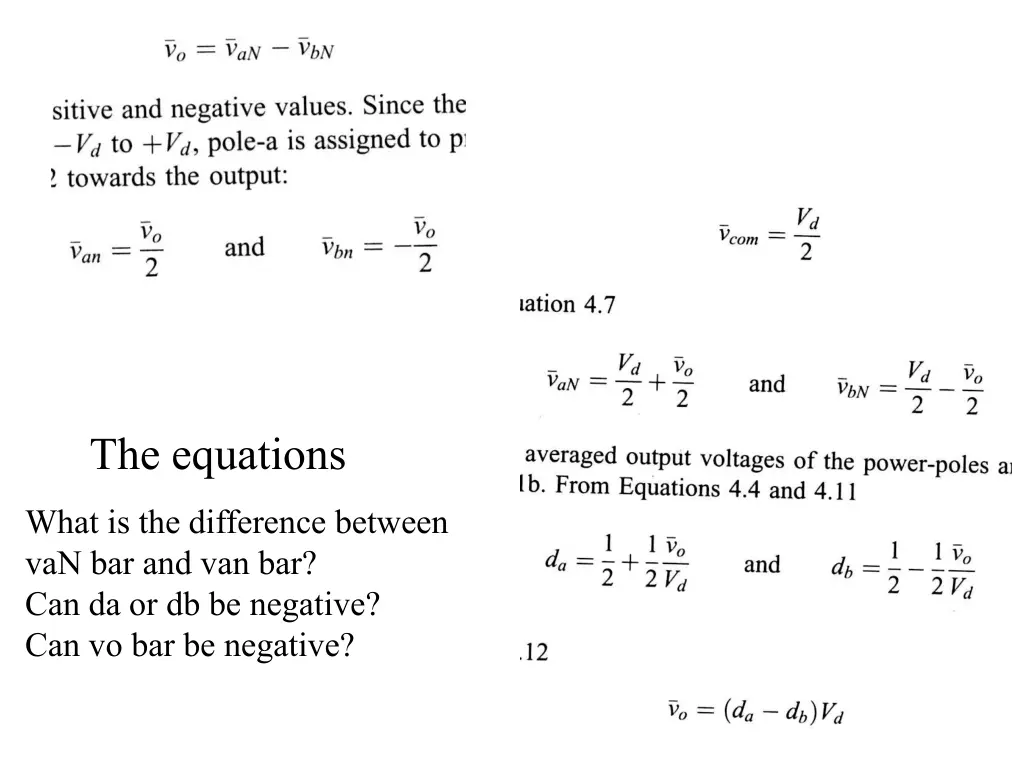 the equations