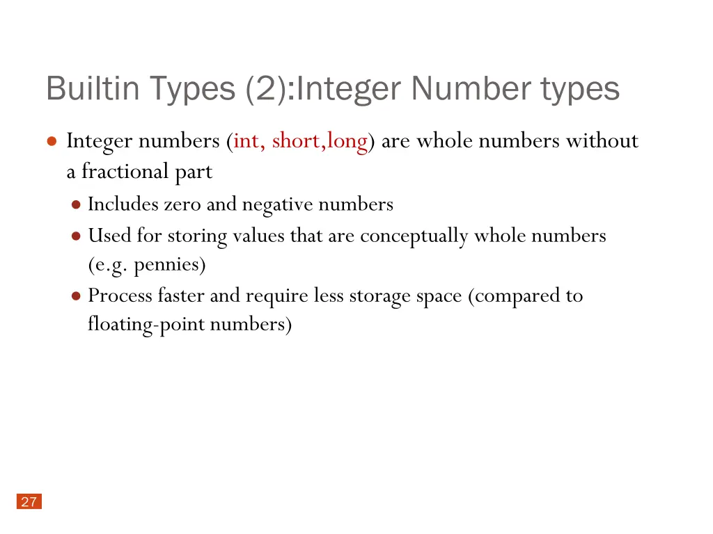 builtin types 2 integer number types