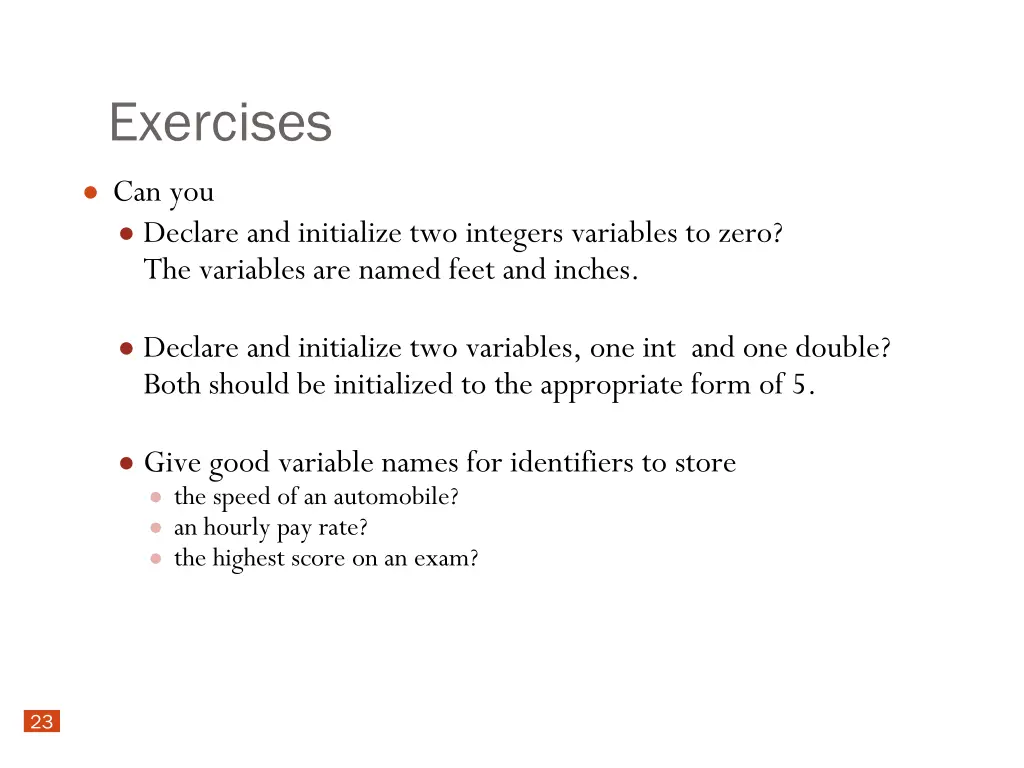exercises