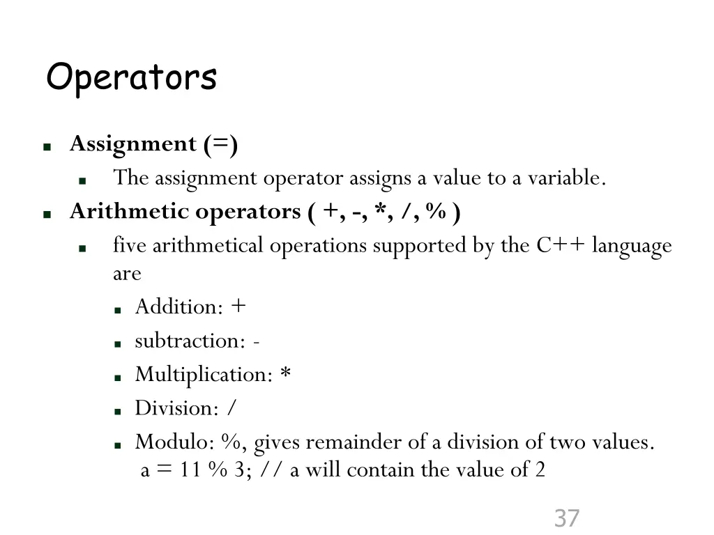 operators