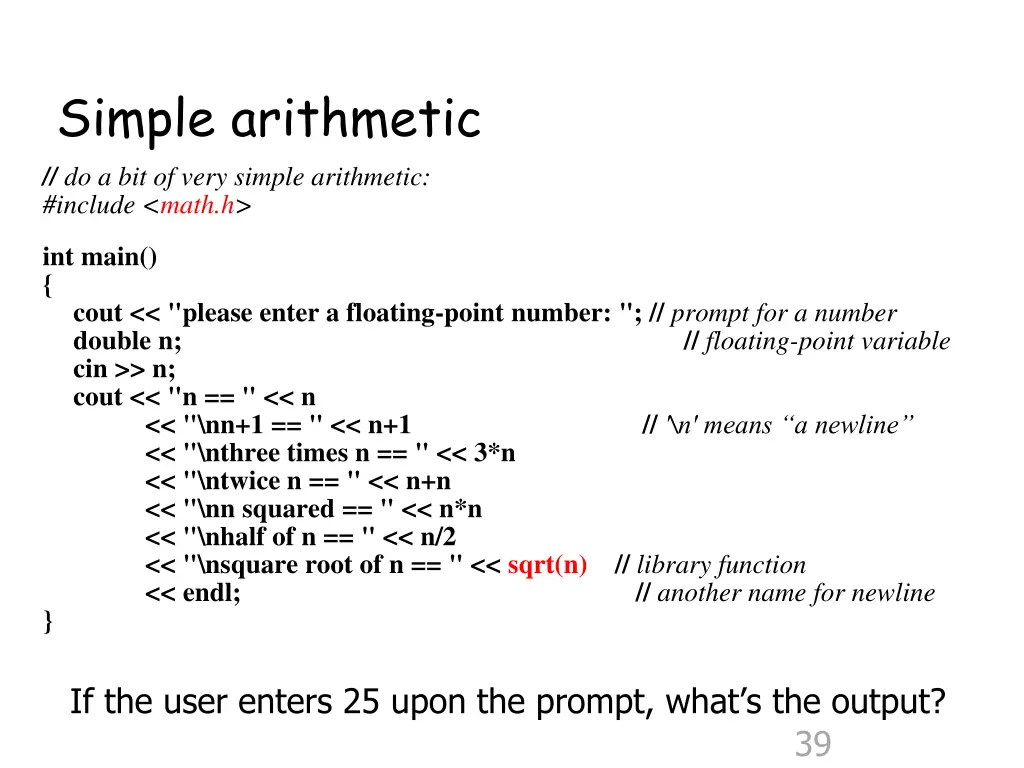 simple arithmetic do a bit of very simple