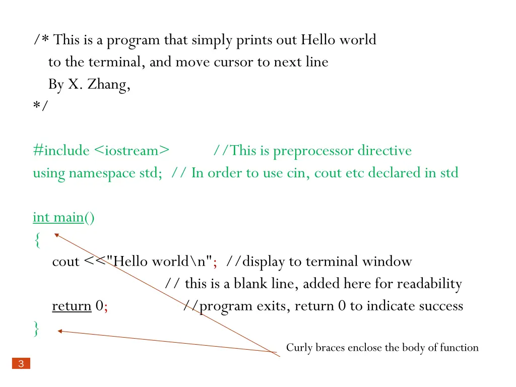 this is a program that simply prints out hello 1