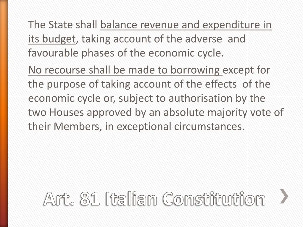 the state shall balance revenue and expenditure