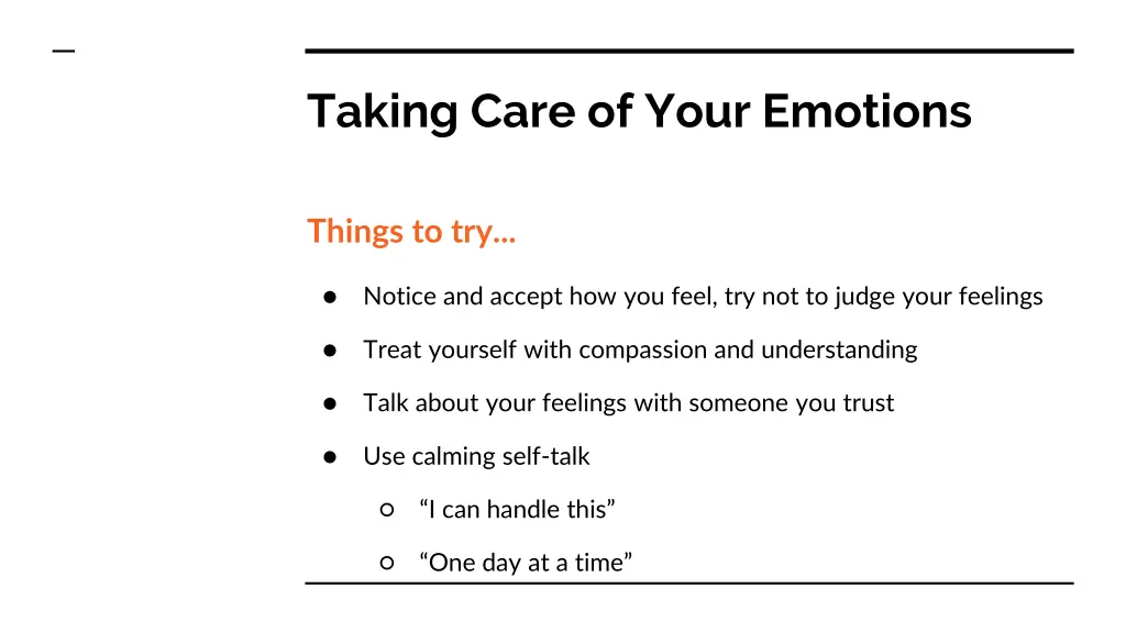 taking care of your emotions