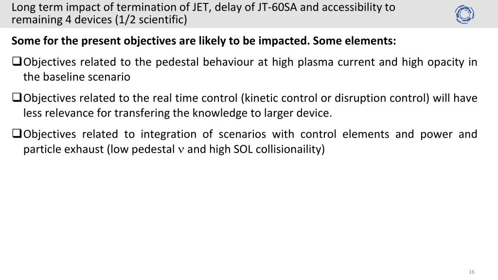 long term impact of termination of jet delay