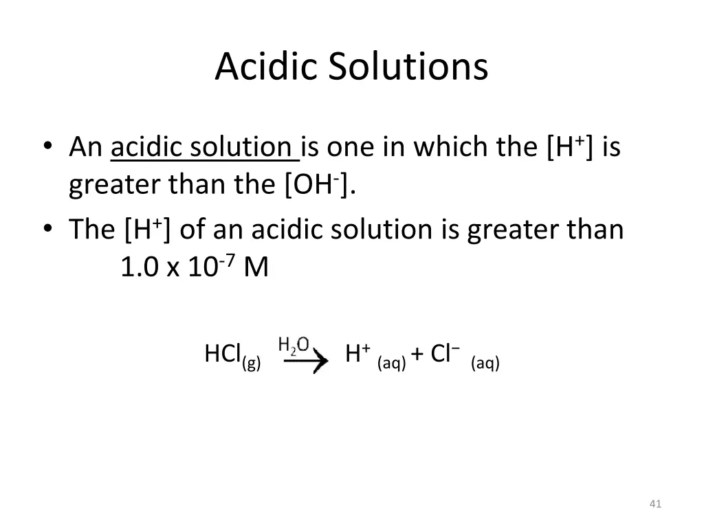 acidic solutions