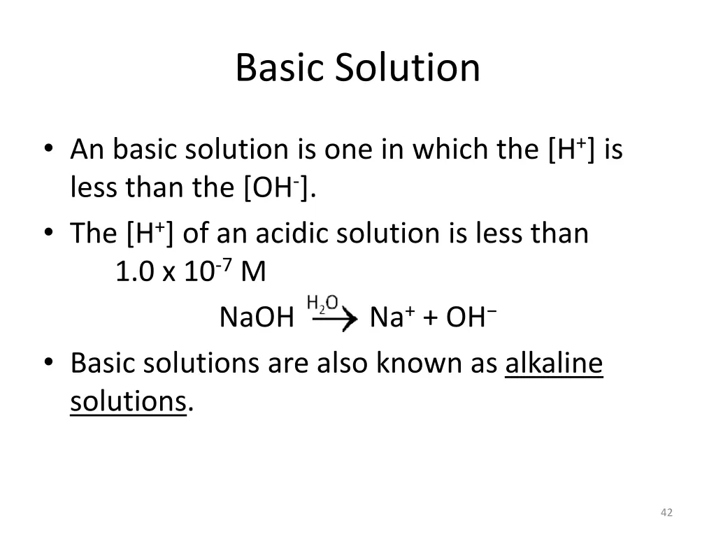 basic solution