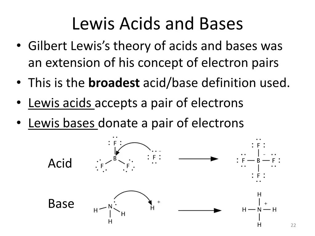 lewis acids and bases gilbert lewis s theory