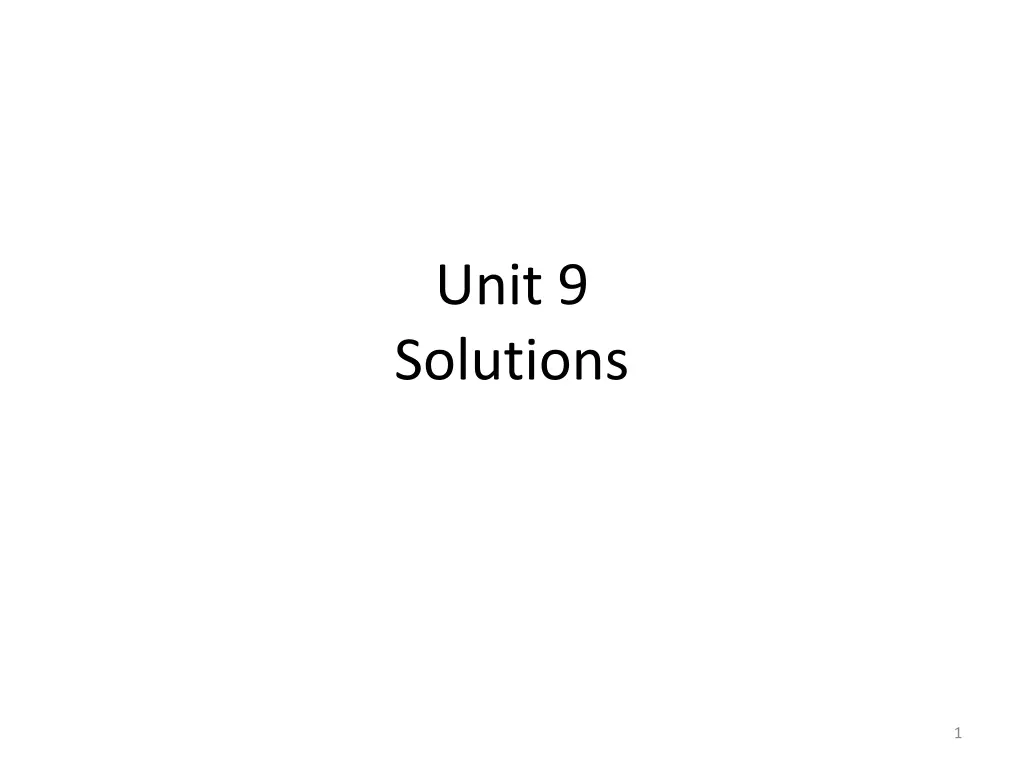 unit 9 solutions