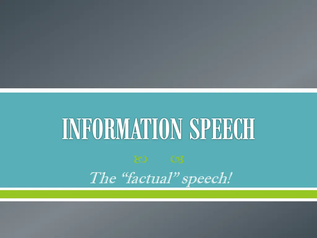 information speech