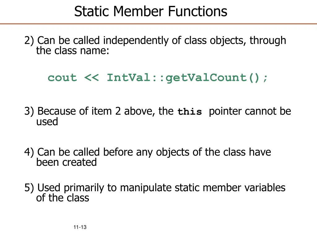 static member functions 1