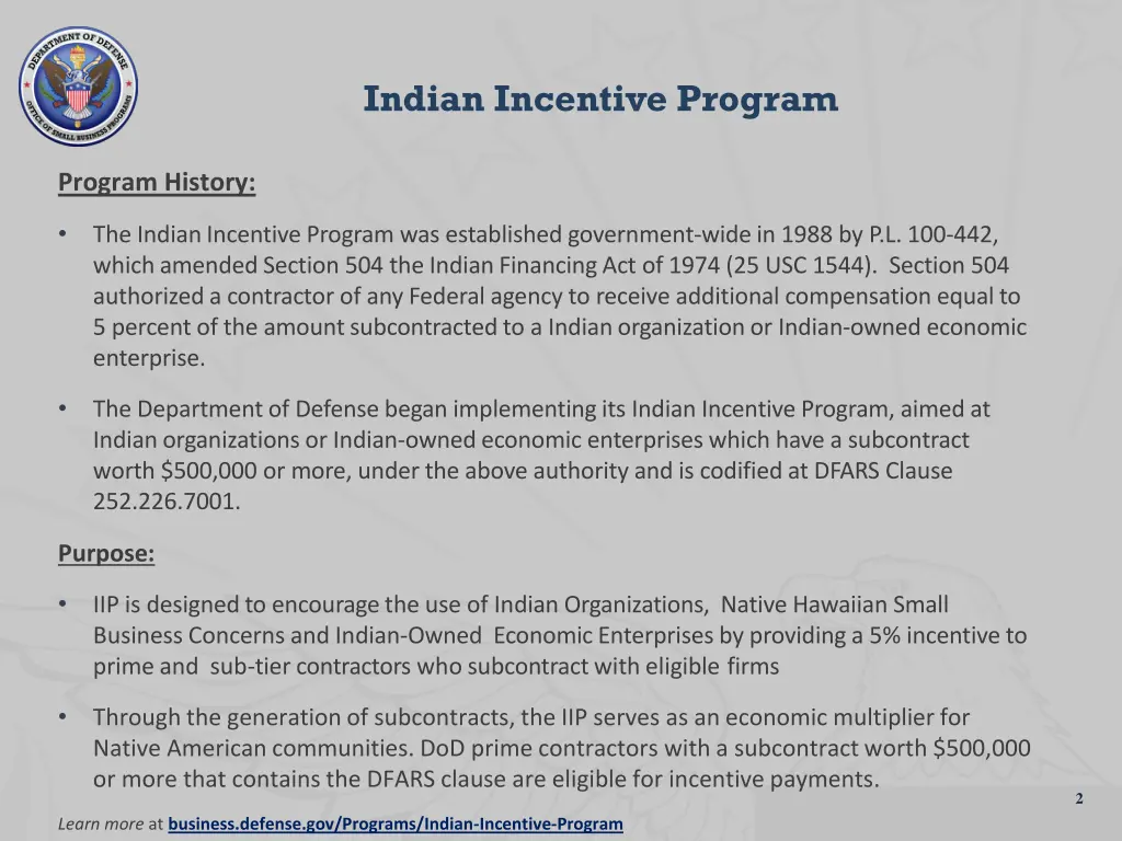 indian incentive program 1