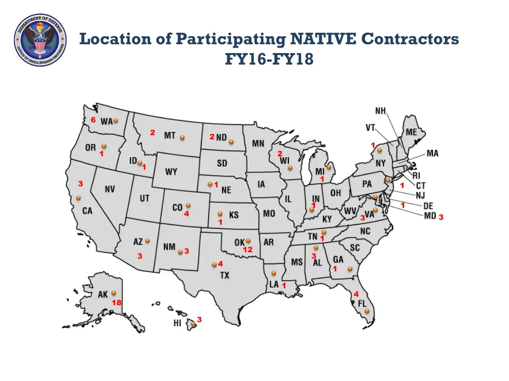 location of participating native contractors fy16