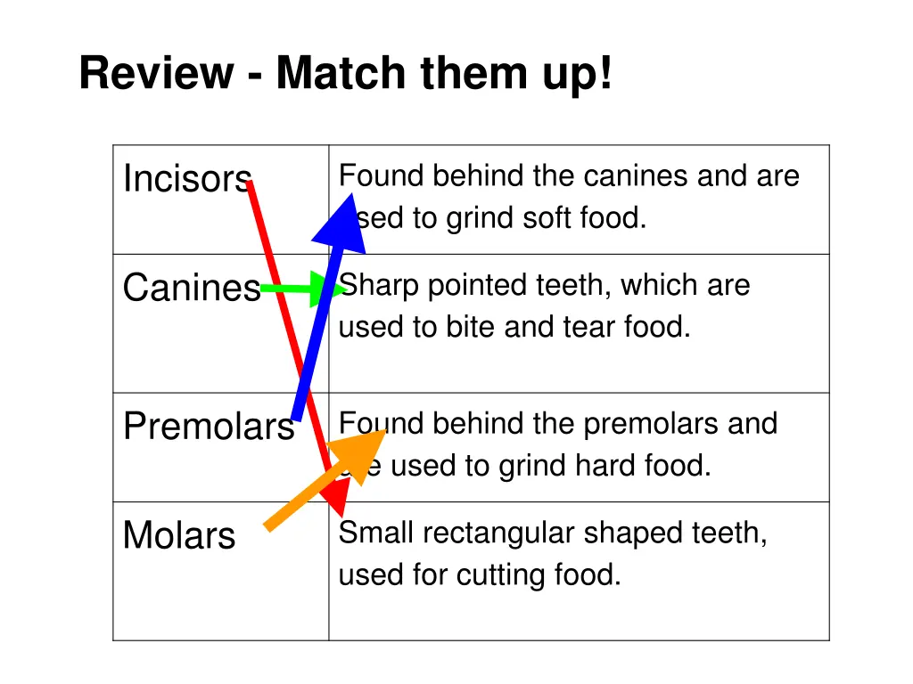 review match them up