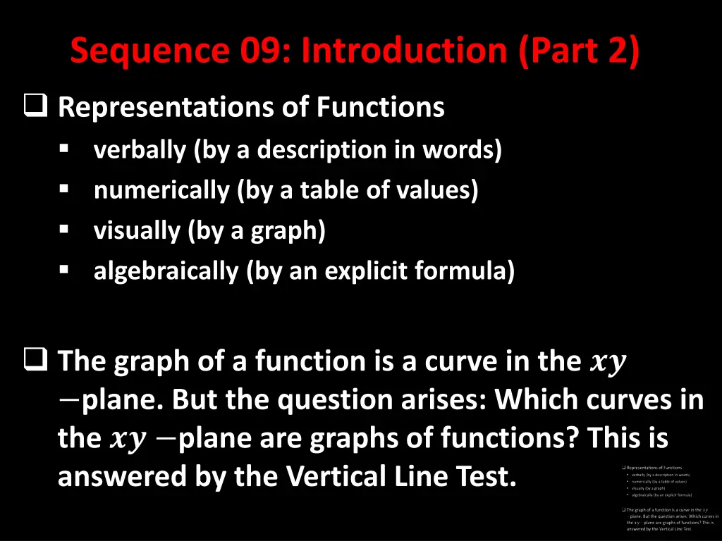 sequence 09 introduction part 2 representations