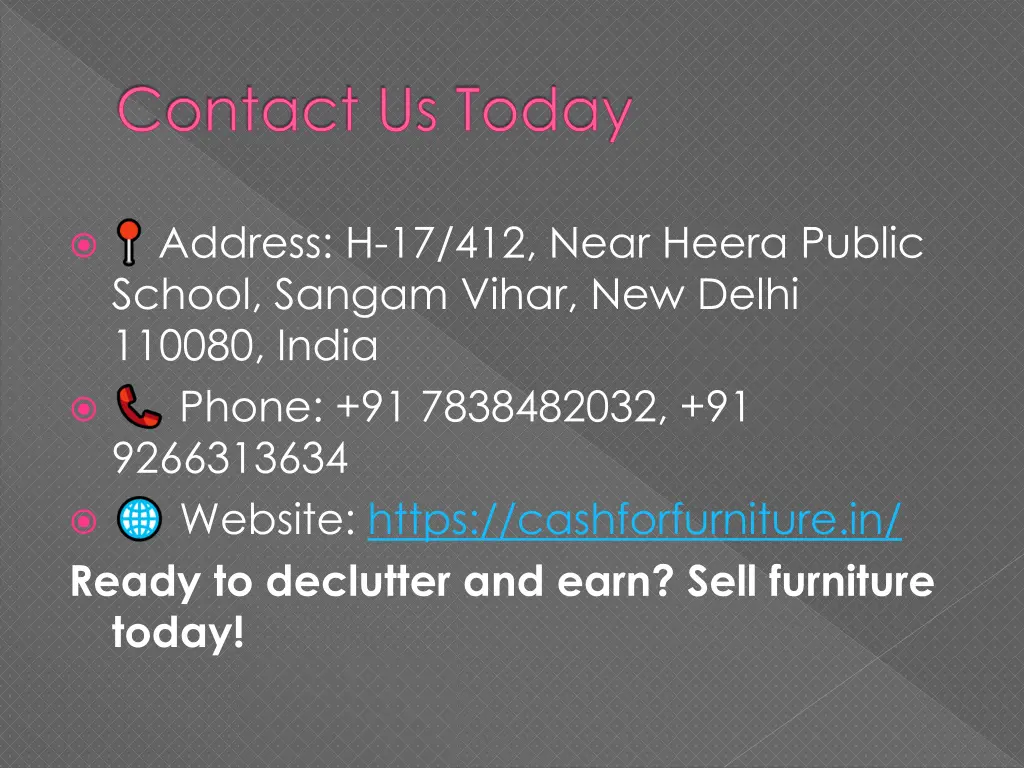 contact us today