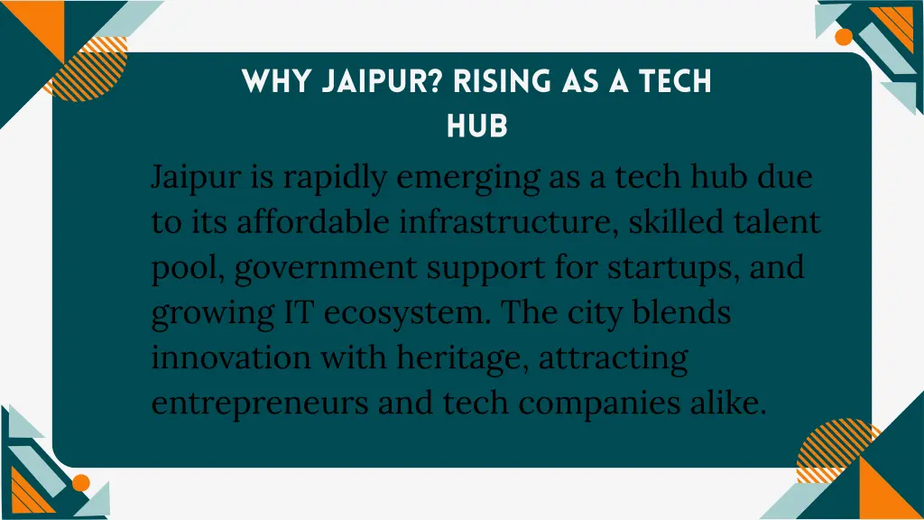why jaipur rising as a tech hub