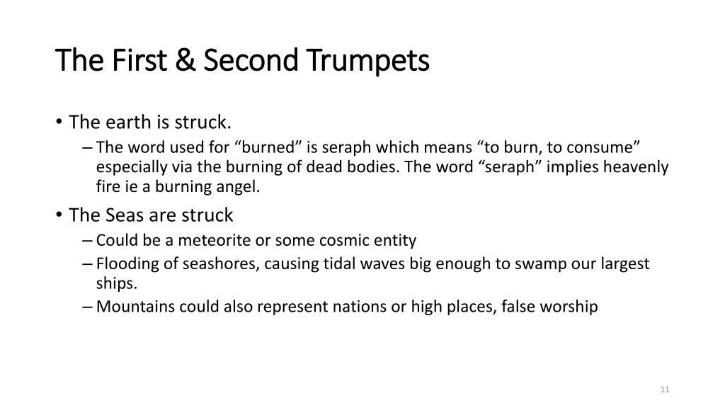 the first second trumpets the first second