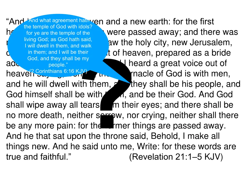 and i saw a new heaven and a new earth