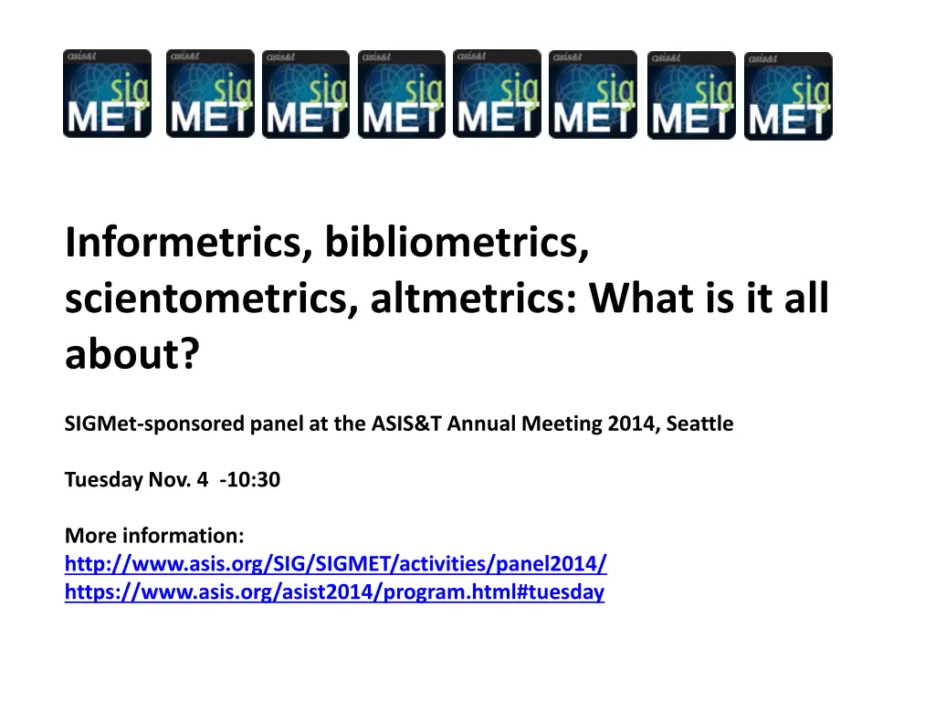 informetrics bibliometrics scientometrics
