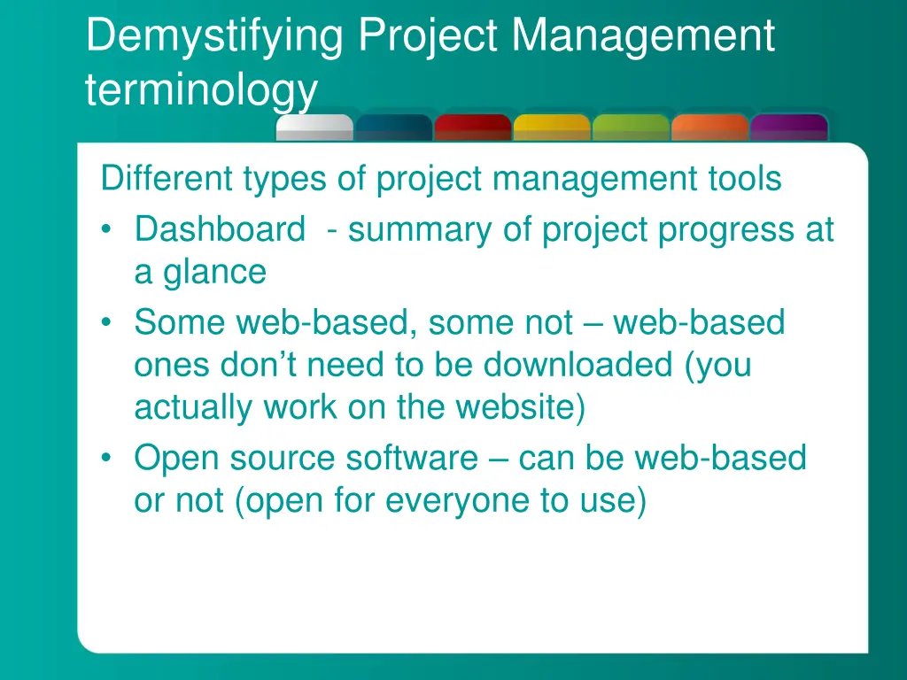 demystifying project management terminology