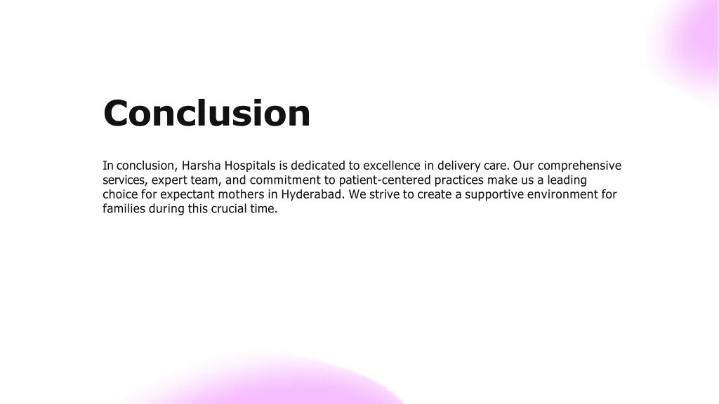 conclusion