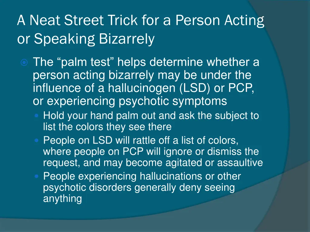 a neat street trick for a person acting