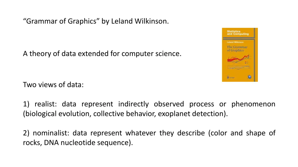 grammar of graphics by leland wilkinson