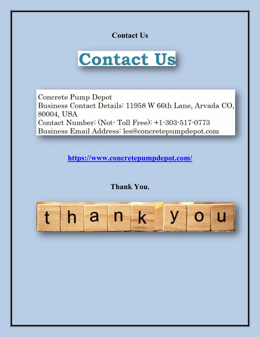 contact us