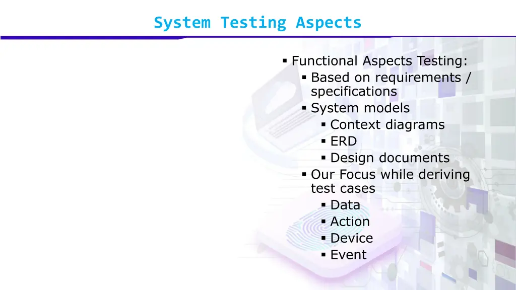 system testing aspects 2
