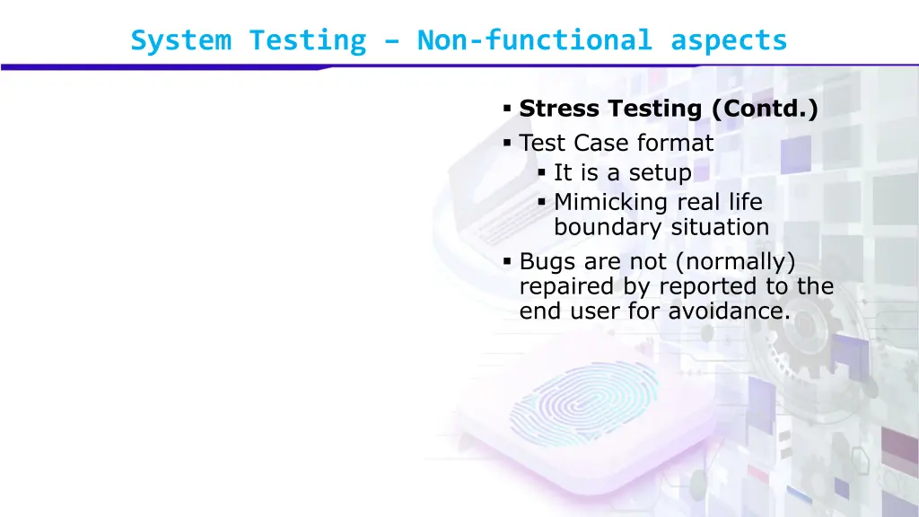 system testing non functional aspects 3