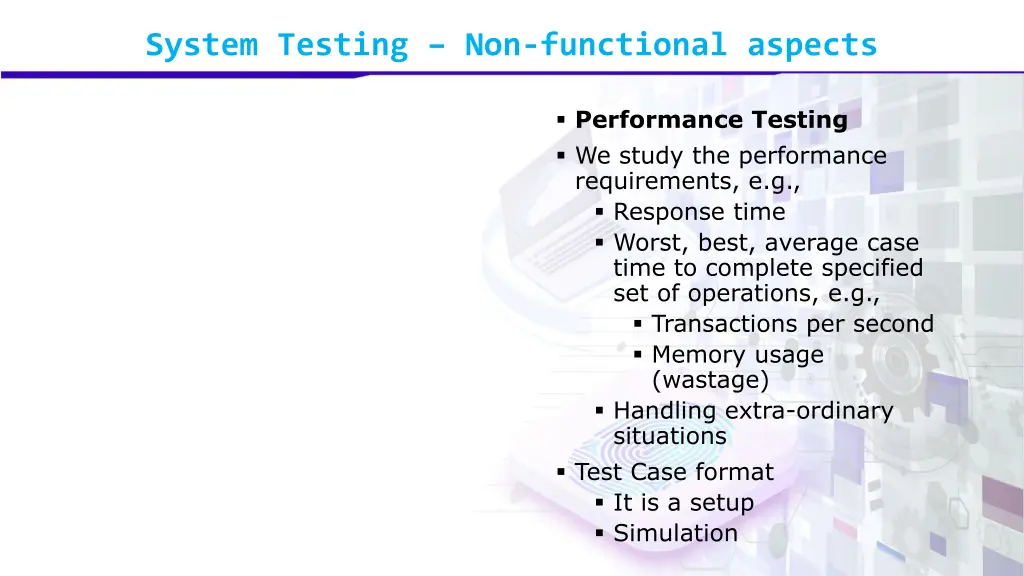 system testing non functional aspects 4