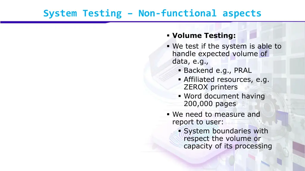 system testing non functional aspects 5