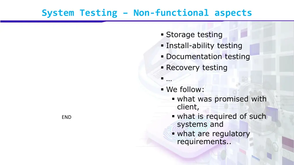 system testing non functional aspects 8