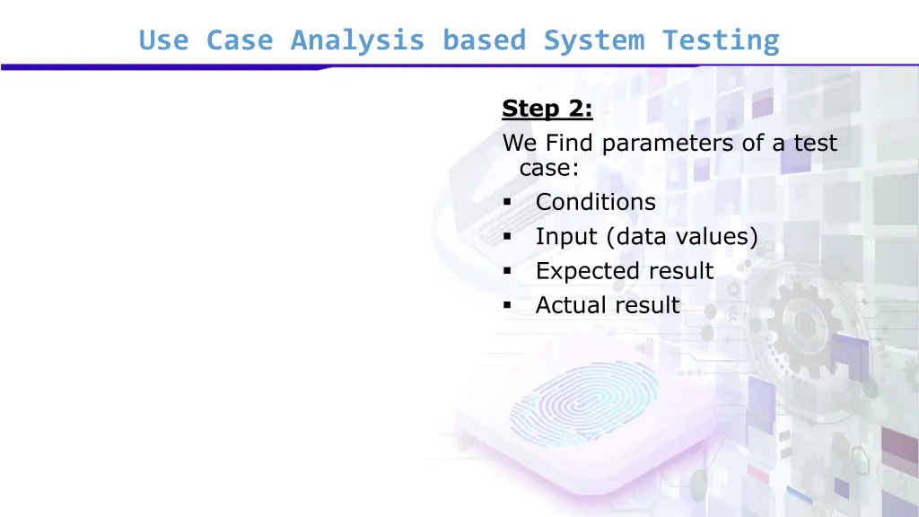 use case analysis based system testing 6