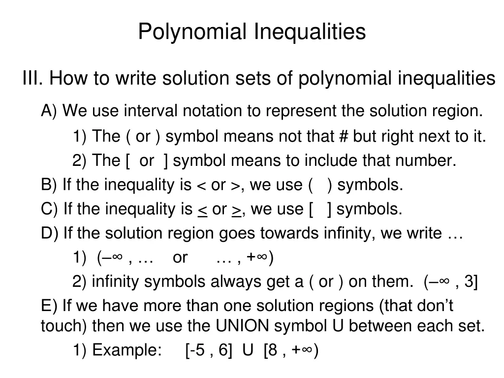 polynomial inequalities 2