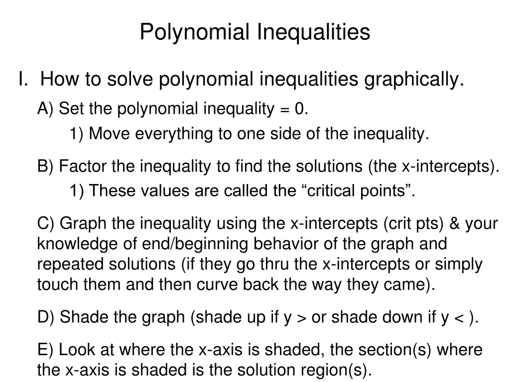 polynomial inequalities