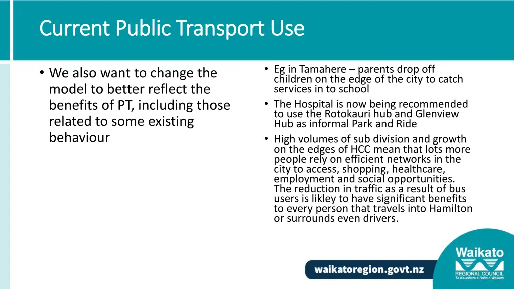 current public transport use current public