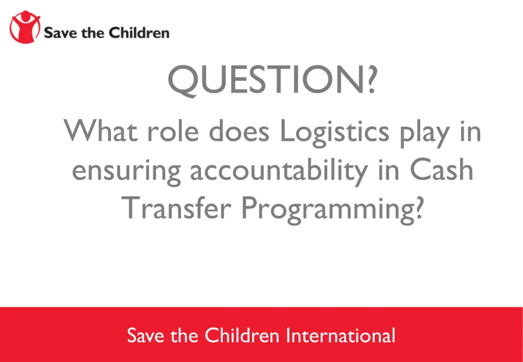 question what role does logistics play