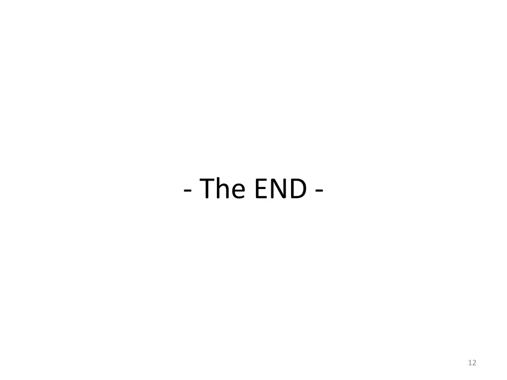 the end