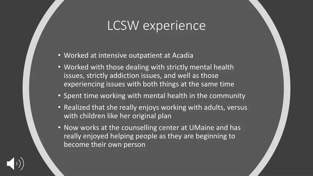 lcsw experience