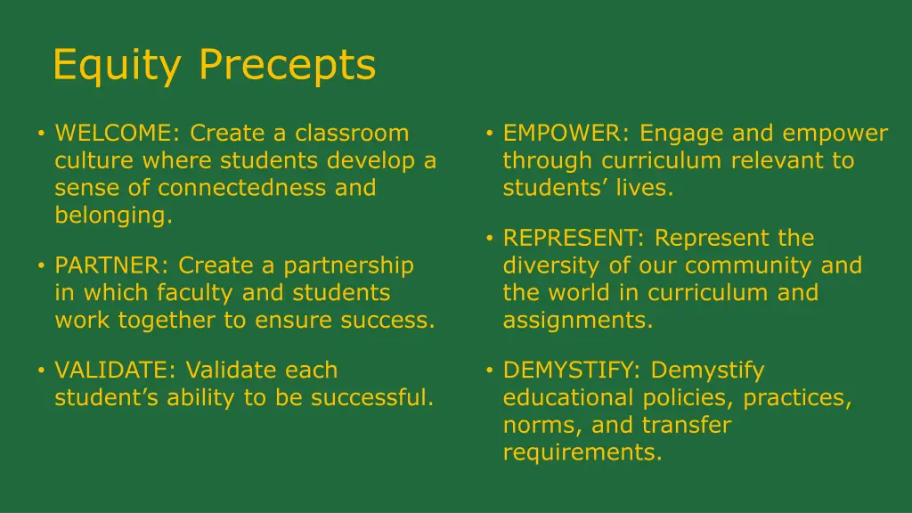 equity precepts