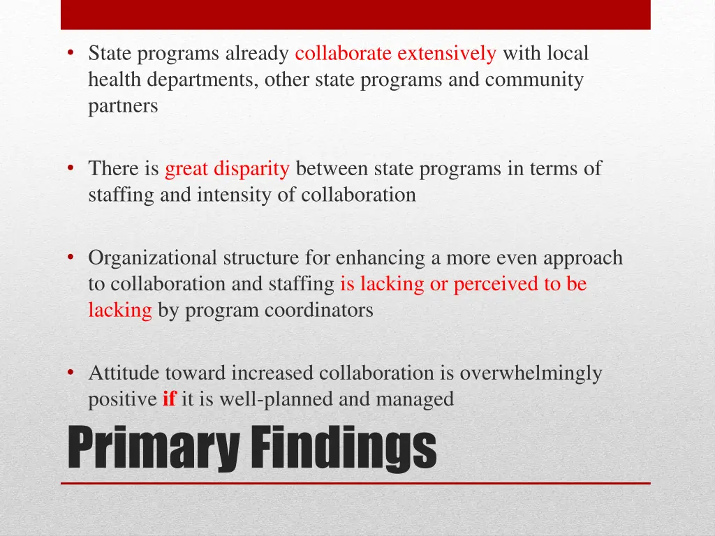 state programs already collaborate extensively