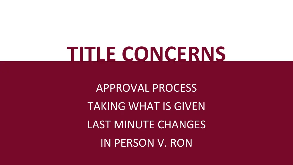 title concerns