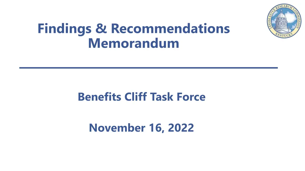 findings recommendations memorandum